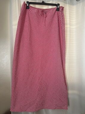 wild fable seersucker Red Gingham Midi Skirt